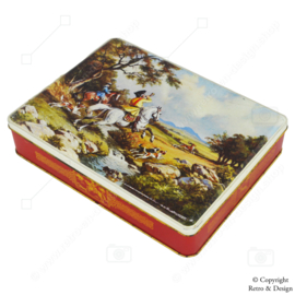 "Vintage Masterpiece: Picturesque Cigar Tin with Glorious Deer Hunt"