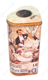Vintage Keksdose in Herzform für Pim's von LU, Lefèvre-Utile