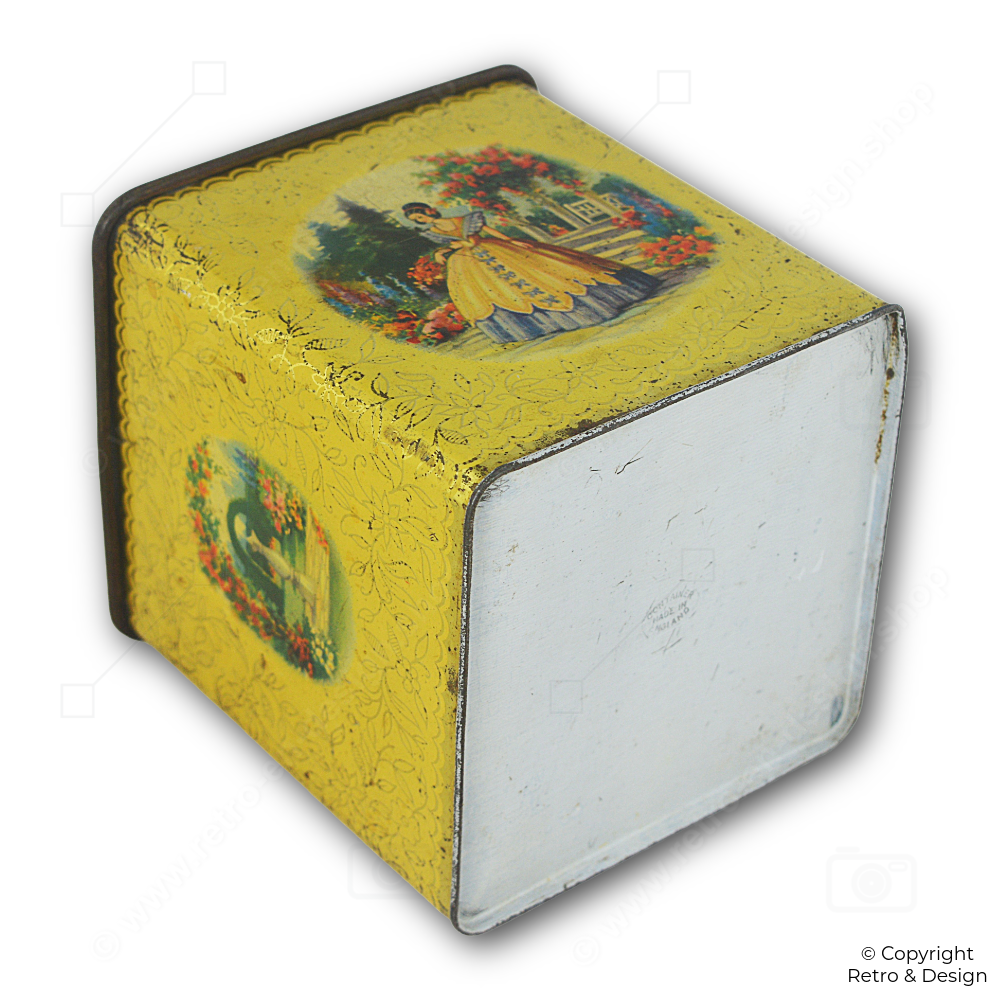 Tambor de Lata Vintage Verblifa – Encantadora Lata con Motivo Victoriano “Container Made in Holland”