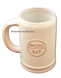 Vintage 60er Jahre Keramik Bierkrug, Amstel Bier