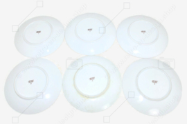 Set of six breakfast plates as an addition of the well-known Nutroma - Mitterteich Clock tableware