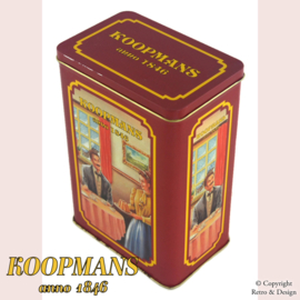 "The Taste of History: Koopmans Cake Mix Tin from the 1990s"