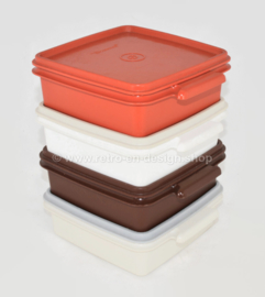 Set mit vier Vintage Tupperware-Behältern - "Snack Set" von 1987