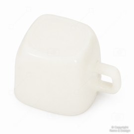 Vintage Arcopal France Opale blanco brillante taza de sopa