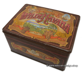 Gran caja de lata de puros vintage de Hofnar para Wilde Havana