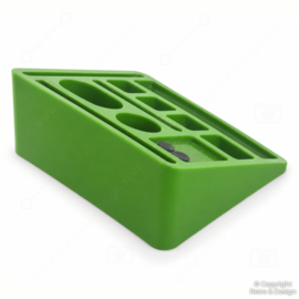 Vintage groene bureau-organizer – Space Age, jaren 70
