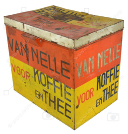 Large Shop counter Tin for Coffee and Tea by ​​the Van Nelle brand, Rotterdam from 1930