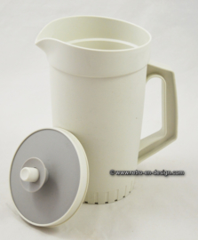 Tupperware Jarra o jarro de agua. Retro - Vintage en blanco / gris