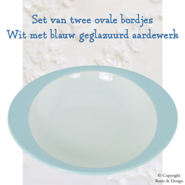 Fris Edam: Set of Vintage Oval Earthenware Deep Plates from the 1960s!