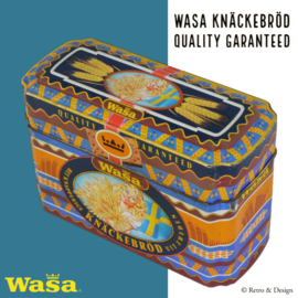 Auténtica lata de almacenamiento Vintage Wasa para Knäckebröd - The Crunchy Knäckebröd de Suecia