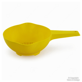 Tupperware Handsieb Gelb 28,5 cm – Küchensieb mit Griff – Vintage 70er