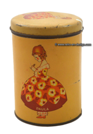 Vintage 1930 - 1950 Paula caja de galletas