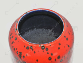 Vintage West-Germany vase by Scheurich model 238-14 red with speckles