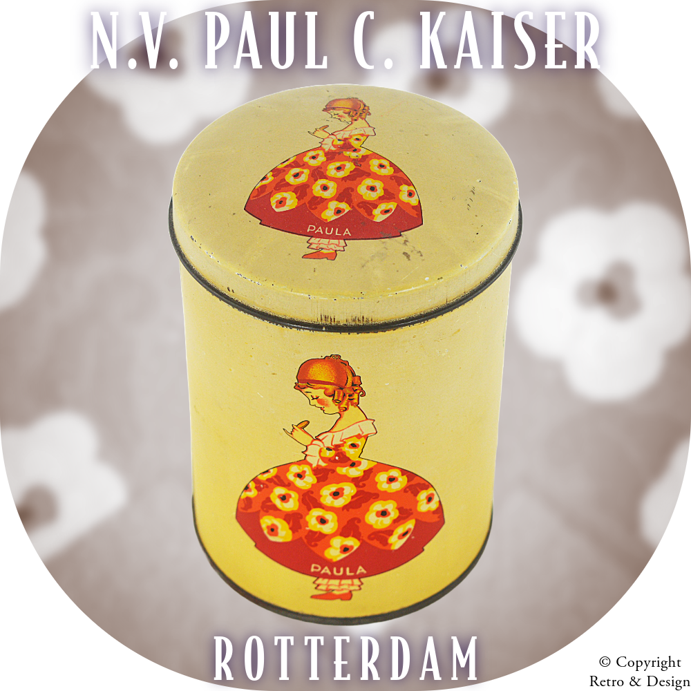 Lata de Galletas “Paula” – Herencia Práctica de la Tradición Holandesa en Envases (1930–1950)