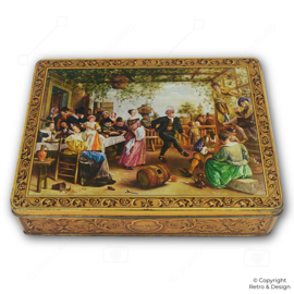 Vintage Jan Steen Tin – “The Dancing Couple” 1626–1679 | Decorative & Collectible