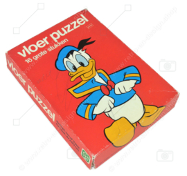 Grote vintage Donald Duck vloerpuzzel 47 x 60 cm