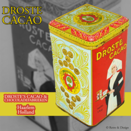 High Vintage 1kg Net Cocoa Tin by the Droste's Cocoa & Chocolate Factories N.V. with Nurse