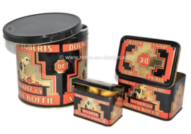 Set van drie vintage koffieblikken van Douwe Egberts