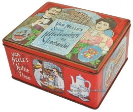 Vintage Blechdose von Van Nelle's stoom Koffiebranderij en Theehandel