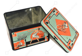 Rechteckige Vintage Blechdose für Toffees von Van Melle "Olympische Spiele 1928"