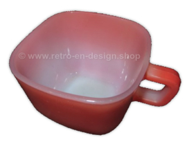 Vintage Arcopal France Opale rojo brillante taza de sopa