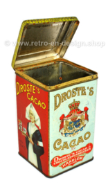 Vintage Droste Kakaodose mit Krankenschwester mit Tablett, netto 1/2 KG