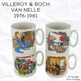 Ensemble de 4 Tasses Vintage Van Nelle - Atmosphère des Années 1920 par Villeroy & Boch