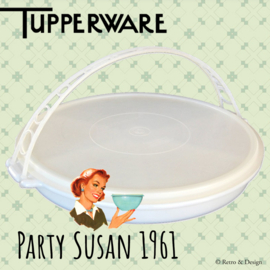 Tupperware "Susan" partyschaal met hengsel en deksel