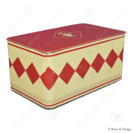 Vintage biscuit tin made by Bolletje with a baker and red lid