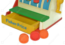Caja registradora Fisher Price vintage de los años 70, caja registradora de juguete