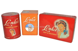 Set van drie Retro blikken voor Lonka, Old English Fudge