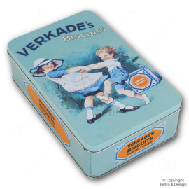 Vintage Verkade Keksdose mit spielenden Kindern – Retro Niederländisches Design