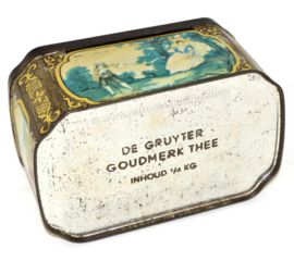Vintage tin made by "De Gruyter goudmerk thee"