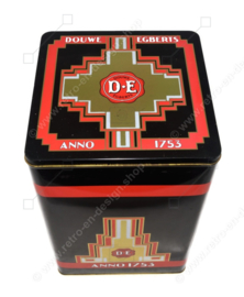 Larger high rectangular storage tin for coffee by Douwe Egberts