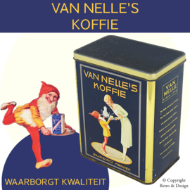 Lata Vintage de Café Van Nelle con Kabouter Piggelmee