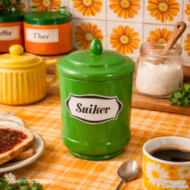 Vintage Emsa Suikerpot – W. Germany – Groen Kunststof – Jaren ’60/’70