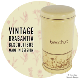 "Lata Vintage de Brabantia para Galletas con Decoración de Flores Silvestres: ¡Redescubre la Nostalgia!"