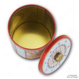 Albert Heijn Retro Vorratsdose – 125. Jubiläumsausgabe (2012), Vintage Blechdose mit rotem Rand