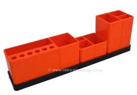 Vintage 70s plastic desk organizer, pen holder