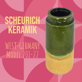 Vintage West-Germany Vase aus Steingut von Scheurich Modell 201-22