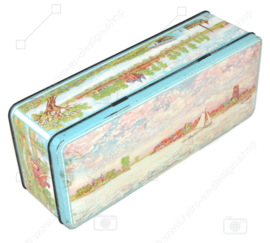 Elongated rectangular tin for "De Bruinkoek, Honing In Uw Woning"