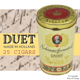 "Schimmelpenninck DUET Vintage Cigar Tin: Stylish Heritage from the 1980s-1990s"
