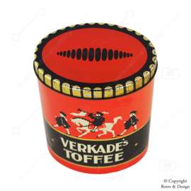 Verkade Nostalgia: Lata Vintage Ovalada para Caramelos con Jinete a Caballo