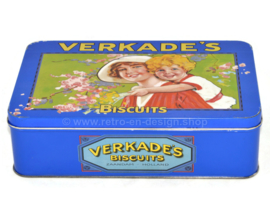 Vintage blik van Verkade met moeder en kind in nostalgisch design