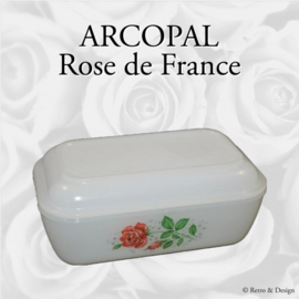 Butter dish with lid - Arcopal, Rose de France