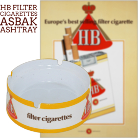 Vintage plastic HB filter cigarettes, ashtray 1960s