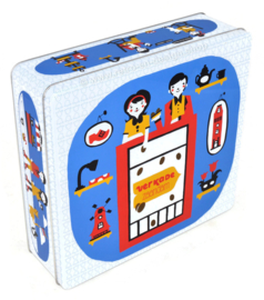 Square cookie or biscuit tin "Zaandam" by Verkade