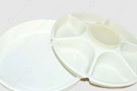 Vintage Tupperware geteiltes Servierzentrum - Große Snackschale, Servierschale oder Vorspeisenschale