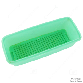 Caja de Verduras Vintage Tupperware "Easy Crisp", Panera, Contenedor de Almacenamiento en Verde Jade