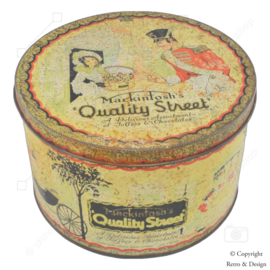 "Tijdloze Elegantie - Vintage Mackintosh's Quality Street Snoeptrommel uit de Jaren 1940-1959!"